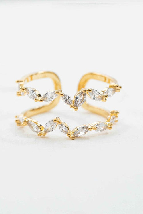 Dainty Gold Cluster Ring