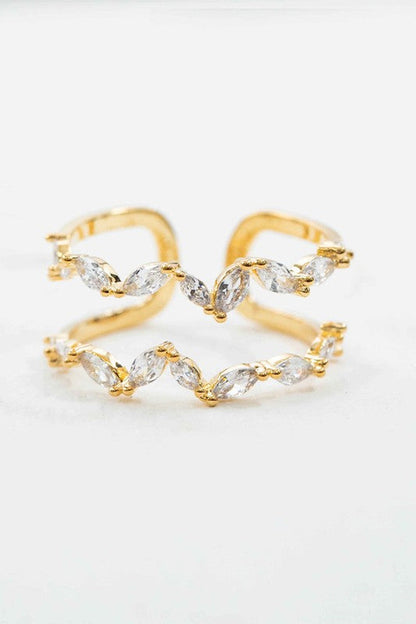 Dainty Gold Cluster Ring